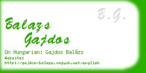 balazs gajdos business card